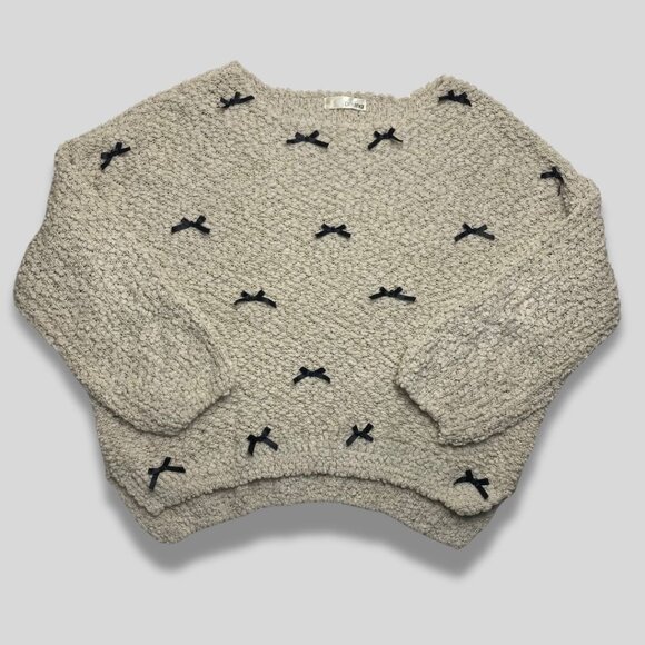 Aniina Sweaters - ANIINA Chunky Metallic Bow Sweater Size M/L
